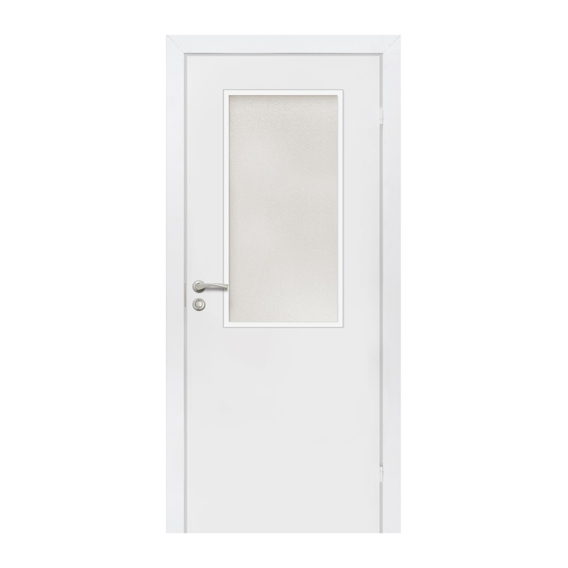 Полотно дверное Olovi, со стеклом, белое, правое, с/п, с/ф (L1 М7 645х2050 мм)