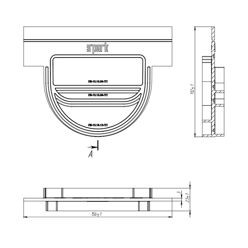 Переходник д/соединения лотков Standartpark Basic 8010-М и 8020-М дождеприемникам S’park, 6800/5-7