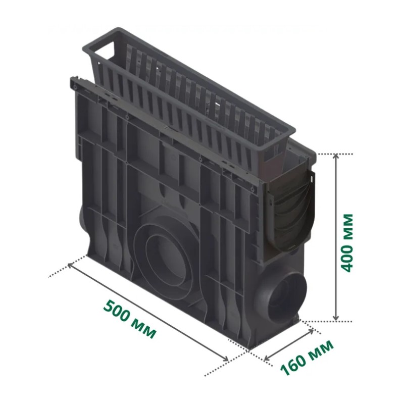 Пескоуловитель Стандартпак PolyMax Basic с заглушками ПУ–10.16.40-ПП 80806-М