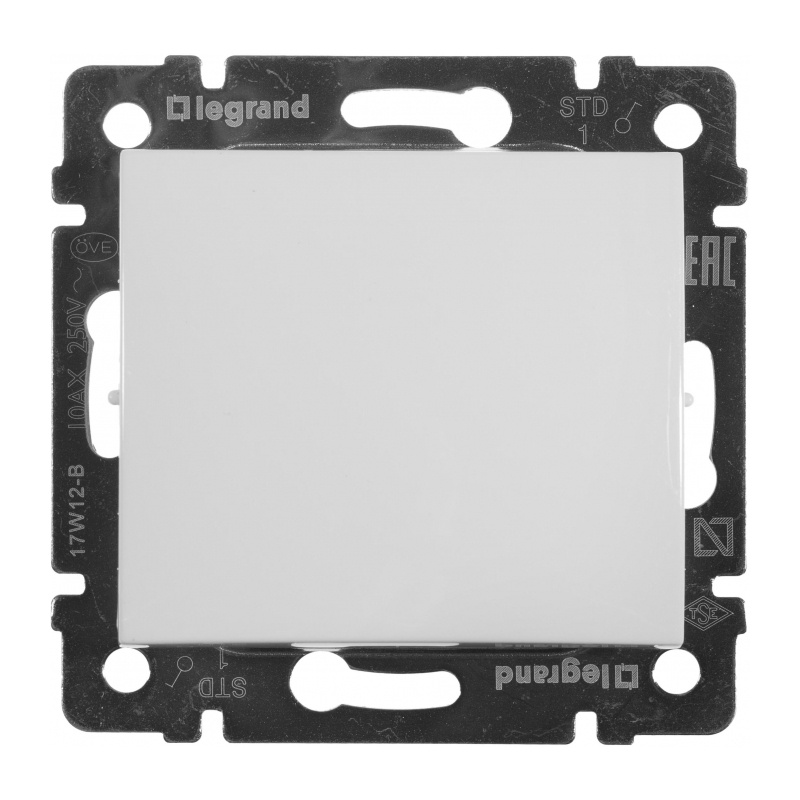 Выключатель с/у Valena 694260, 1 клавиша, б/инд, белый