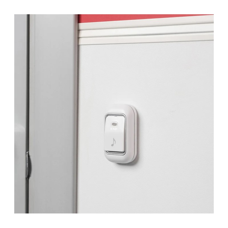 Звонок беспроводной, в розетку, с кнопкой, 51 мелодия, с/инд, IP44