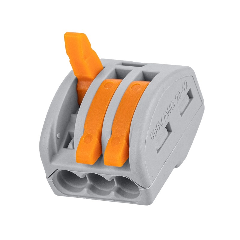 Клемма с рычажком 413 без пасты, 3 провода 0,1-2,5 мм2 (100 шт.)