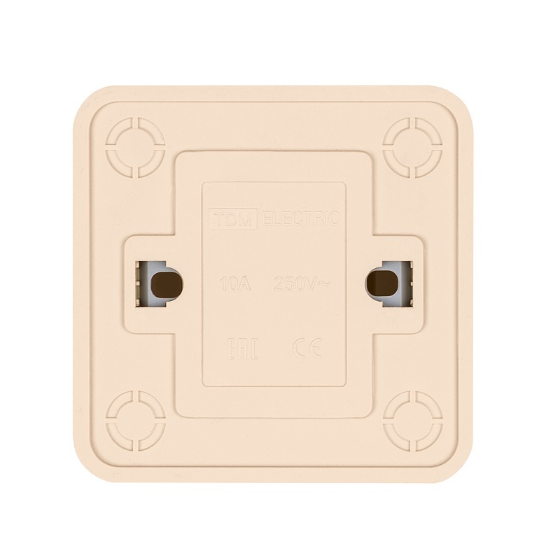 Выключатель о/у Ладога SQ1801-0008, 2 клавиши, с/инд, слоновая кость