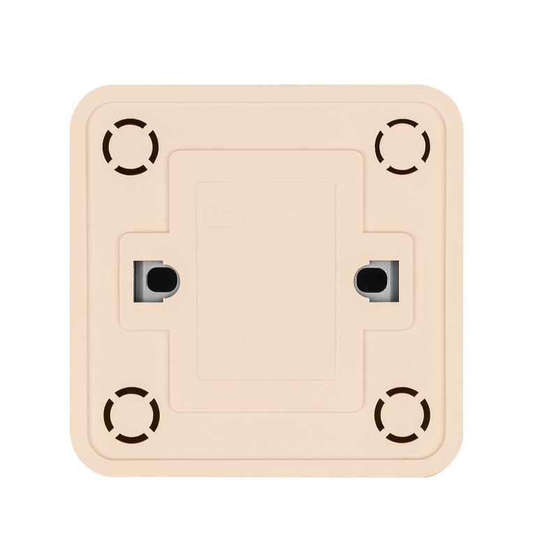 Выключатель о/у Ладога SQ1801-0010, 1 клавиша, с/инд, слоновая кость