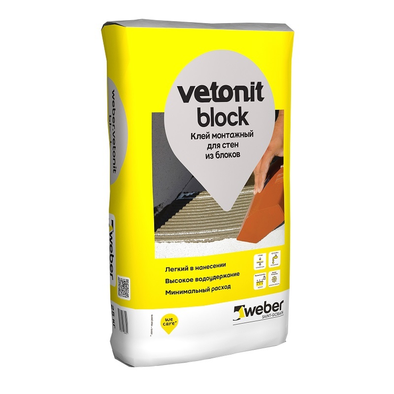 Монтажно-кладочная смесь Vetonit Блок, 25 кг