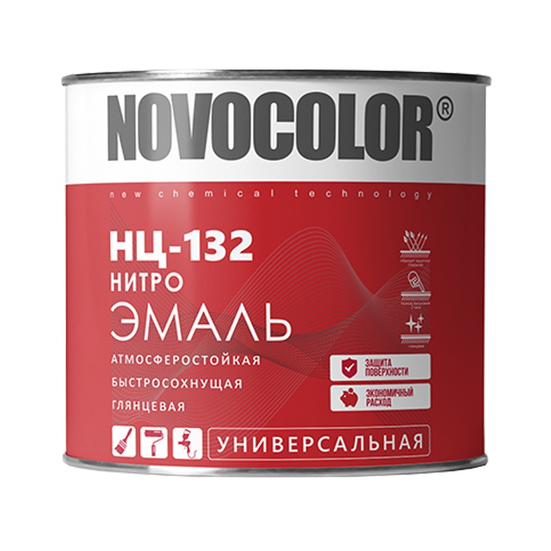 Эмаль Novocolor НЦ-132 белая (1,7 кг)