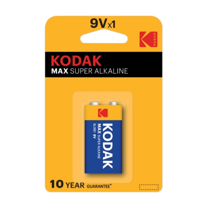 Батарейка алкалиновая Kodak, тип 6LR61/Крона, 9В