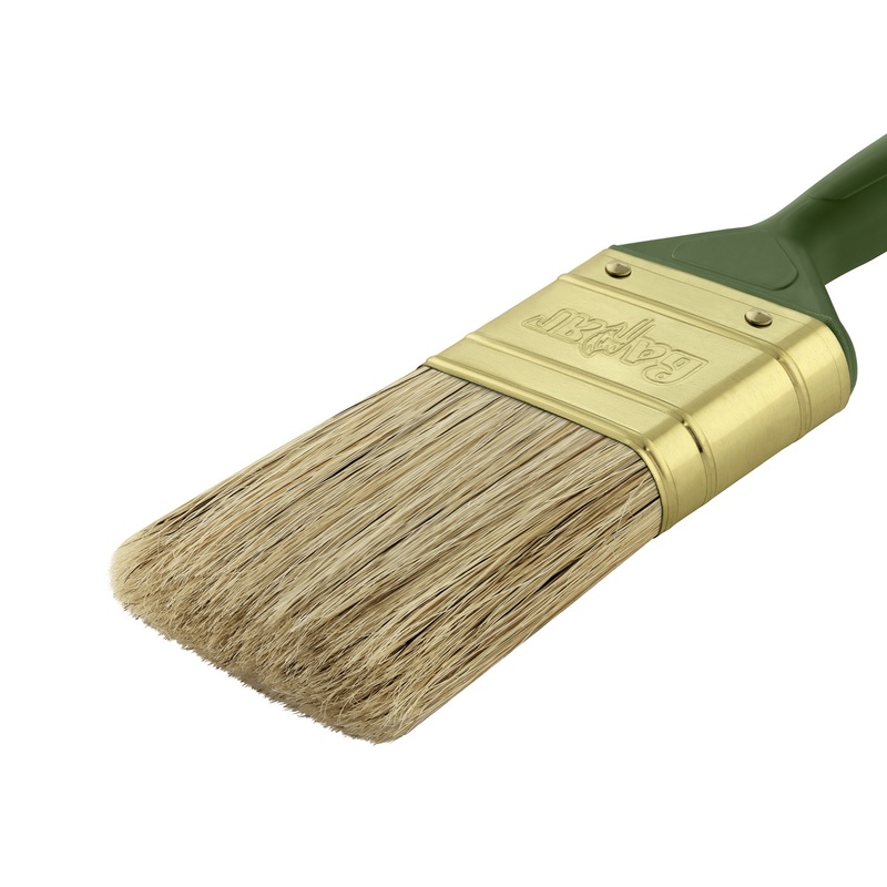 Кисть плоская ВАРЯГ 31232 светлая щетина 35 мм