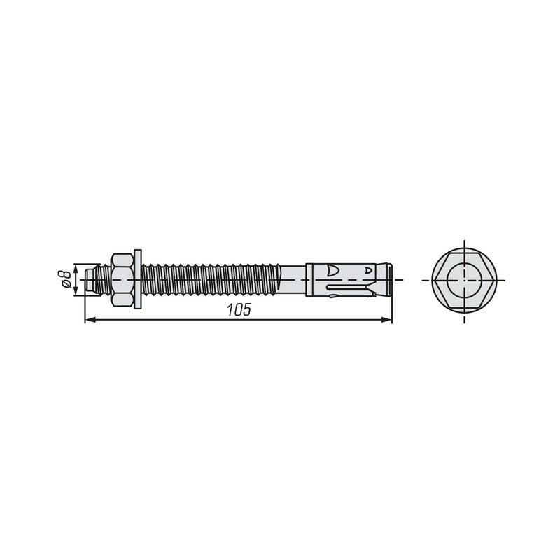 Анкер клиновой SWFS М8х105 (2 шт)
