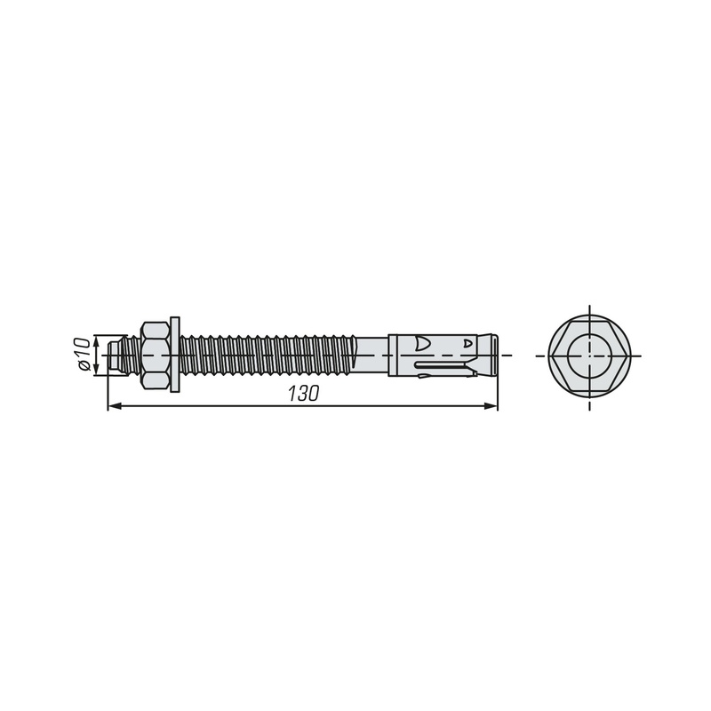 Анкер клиновой SWFS М10х130 (2 шт)