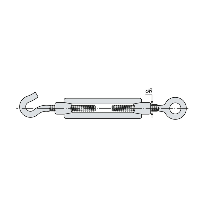 Талреп (крюк-кольцо) SWFS DIN1480 М6 (2 шт)