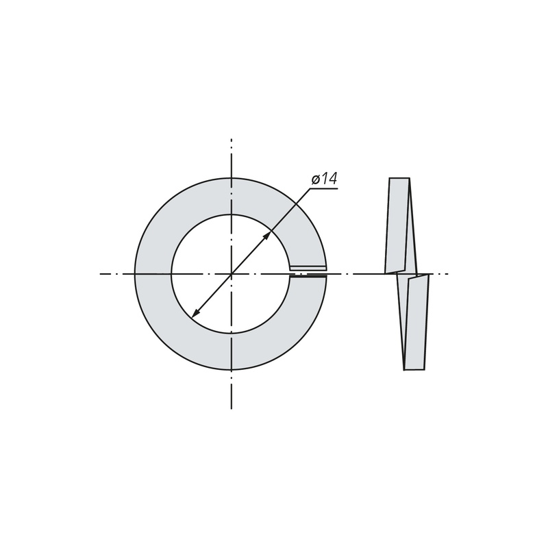 Шайба гроверная SWFS DIN127 М14 (1 кг)