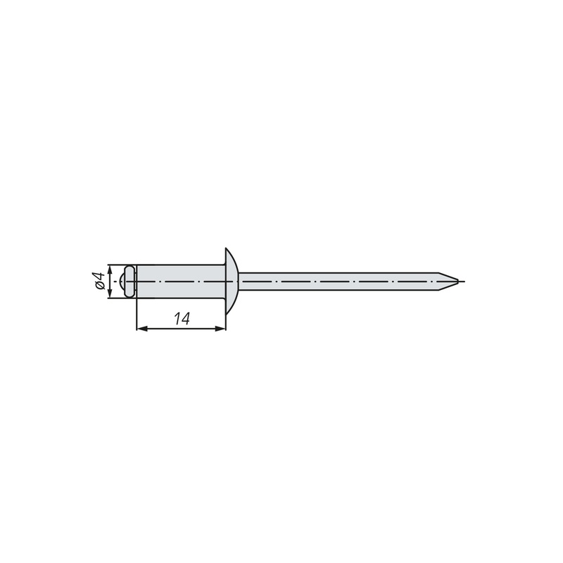 Заклепка вытяжная комбинированная SWFS 4х14 (1000 шт)
