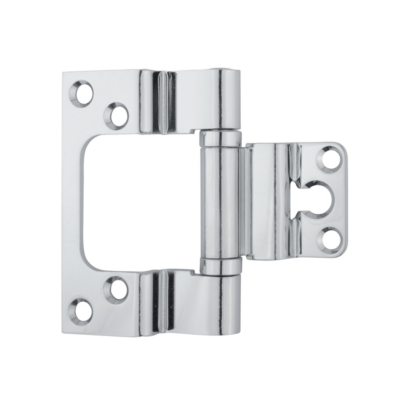 Петля накладная "бабочка" SCHLOSS 04003 д/двер с притв., хром (10/50)