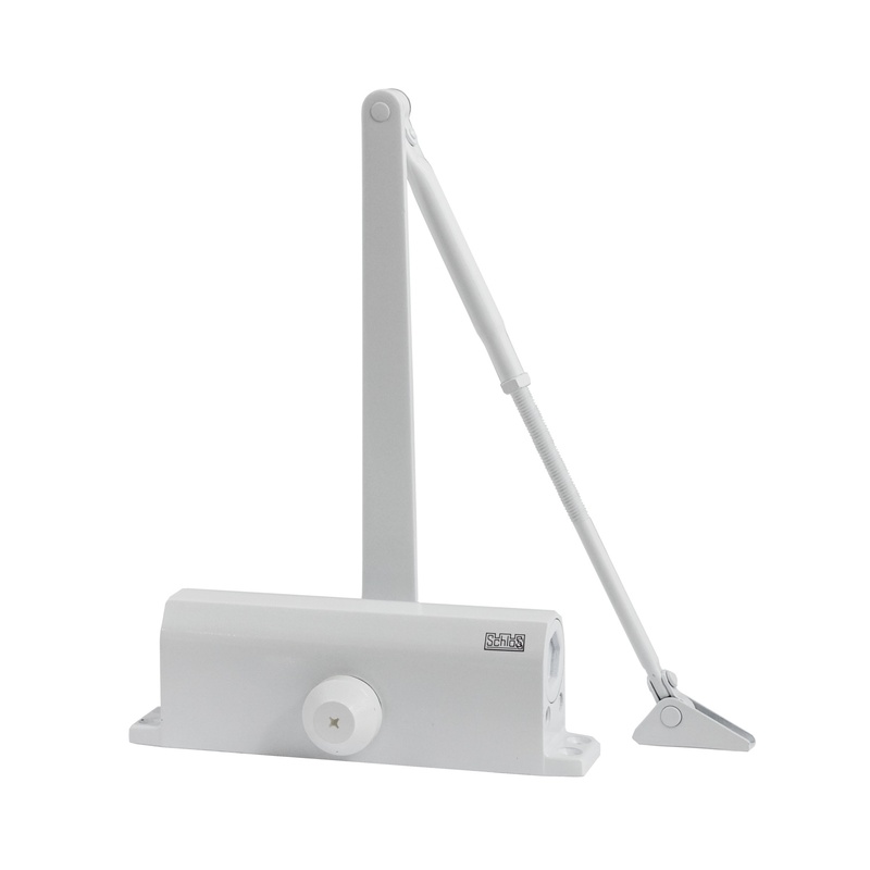 Доводчик SCHLOSS 61302 80-120 кг (макс 150 кг) белый (10)