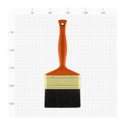 Кисть плоская ВАРЯГ 31225 черная щетина 100 мм