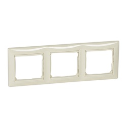 Рамка 3-х постовая Valena 695633, универсальная, бежевая