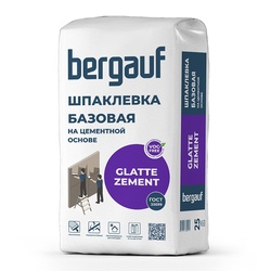Шпаклевка базовая цементная Bergauf Glatte Zement серая, 25 кг