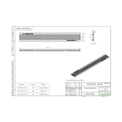 Решетка для водоотводного лотка Standartpark Basic DN100, 1000х136 мм, щелевая, оцинкованная