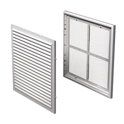 Решетка Vents 250х250 мм МВ250с, с москит. сеткой, пластик